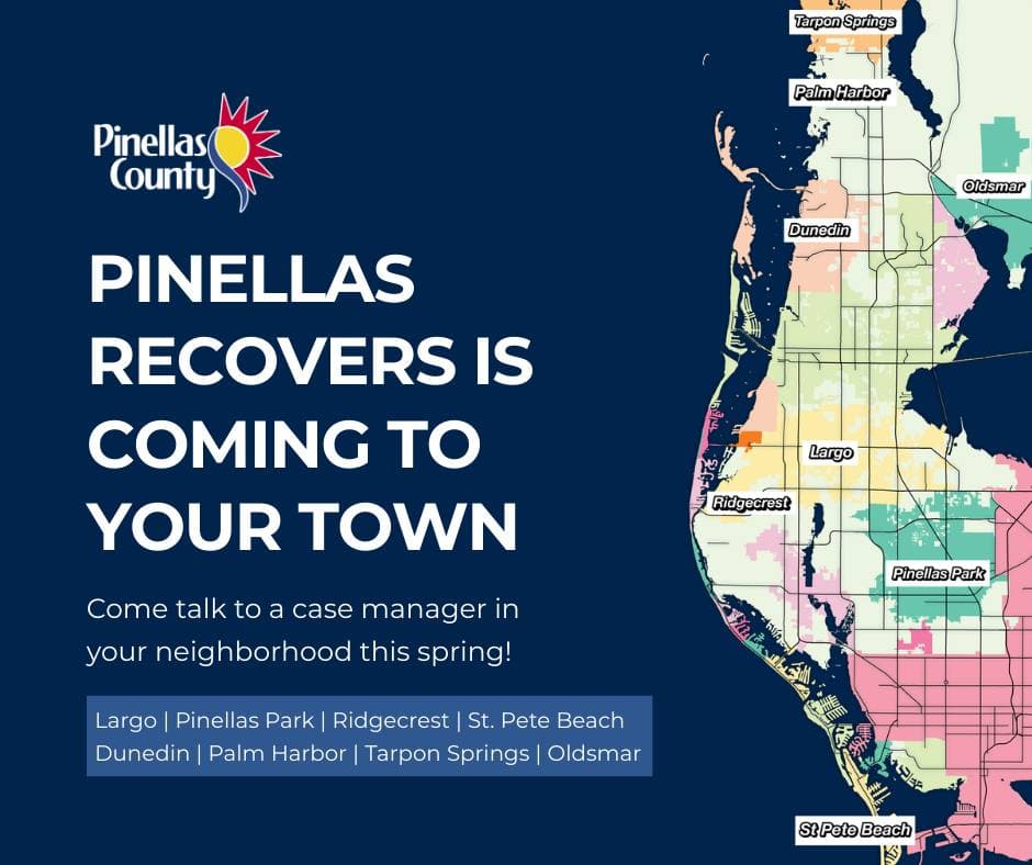 Flyer about Pinellas Recover doing pop-up events