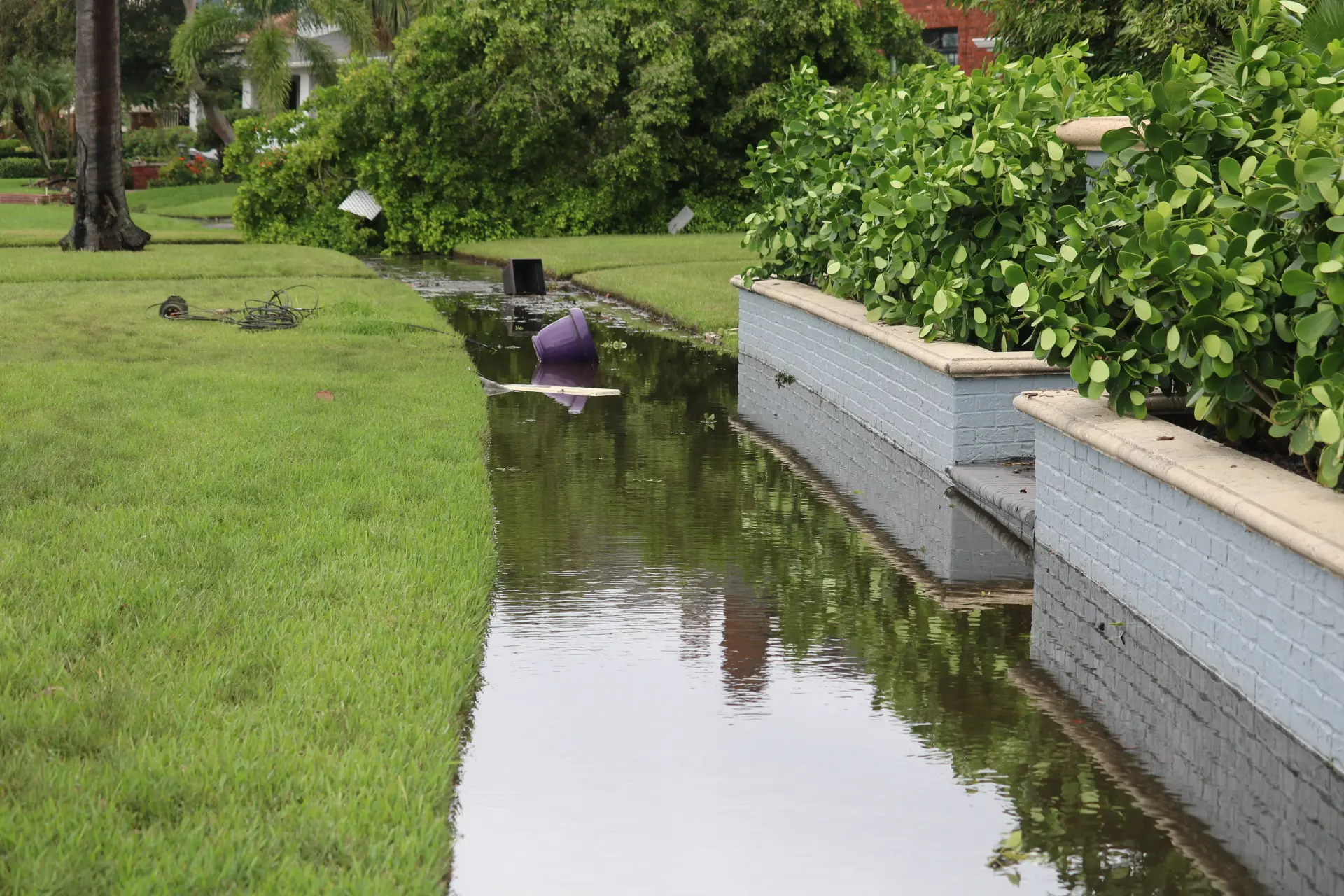 sidewalk flooded