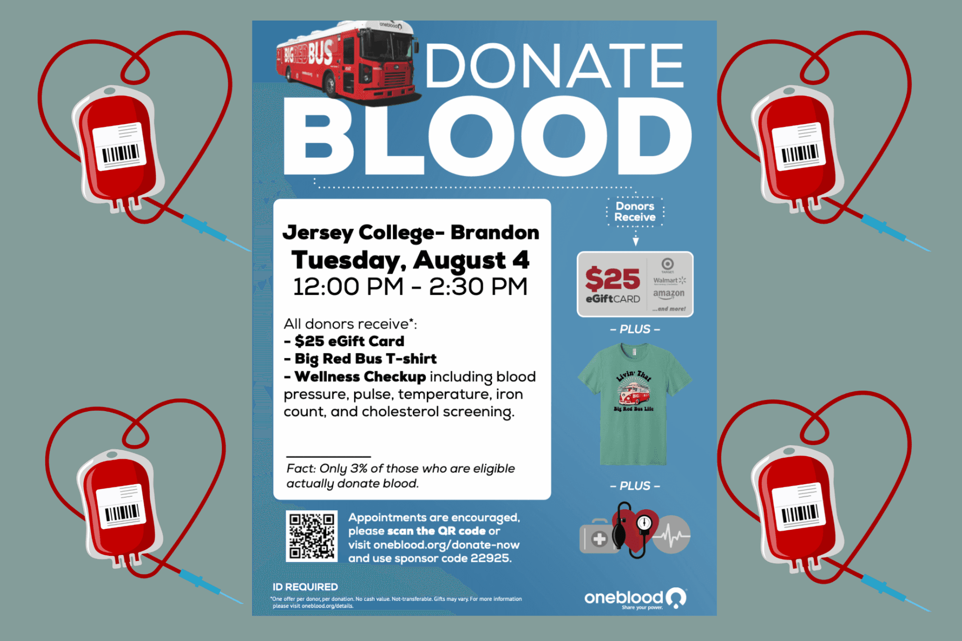 Donate blood flyer
